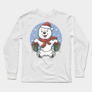 christmas,Arctic Caroling Bears,Polar Bear Carolers,gift Long Sleeve T-Shirt